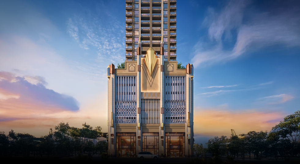 Front view architectural elevation